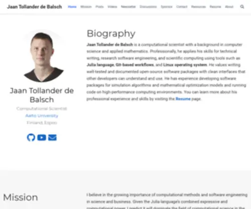 Jaantollander.com(Jaan Tollander de Balsch) Screenshot