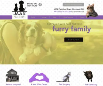 Jaaxvet.com(Jaax Veterinary Hospital) Screenshot