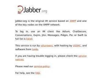 Jabber.org(The original XMPP instant messaging service) Screenshot