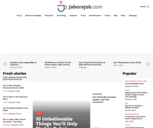 Jaborejob.com(Front Page) Screenshot