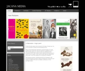 Jacana.co.za(Jacana Media Book Publishing Company in South Africa) Screenshot