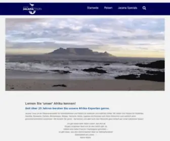 Jacana.de(Afrika Reisen mit dem Spezialisten) Screenshot