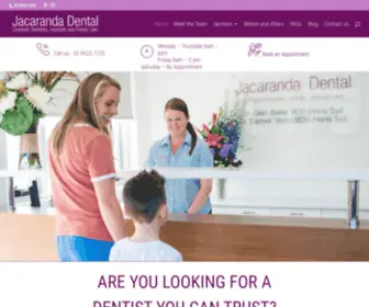 Jacarandadental.com.au(We’re a family) Screenshot