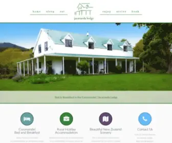 Jacarandalodge.co.nz(Coromandel B&B) Screenshot