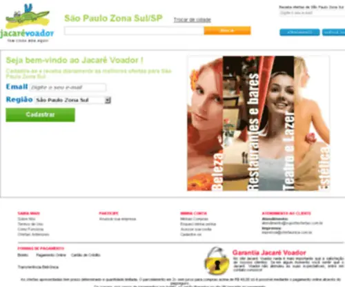 Jacarevoador.com.br(Compra Coletiva. Descontos de até 90% em Ofertas do Jacaré Voador) Screenshot