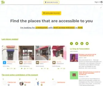 Jaccede.com(Le guide collaboratif de vos bonnes adresses accessibles) Screenshot