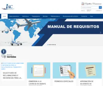 Jac.gob.do(Junta de Aviación Civil) Screenshot