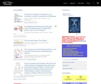 Jacionline.org(Journal of allergy and clinical immunology) Screenshot
