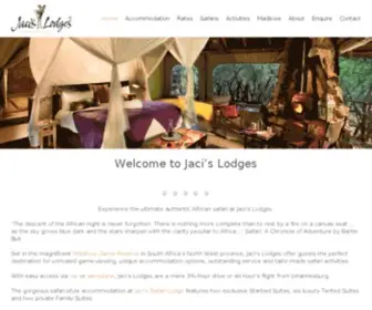 Jacislodges.co.za(Jaci's Lodges Madikwe) Screenshot