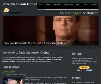 Jack-Nicholson.info(Jack Nicholson Online) Screenshot