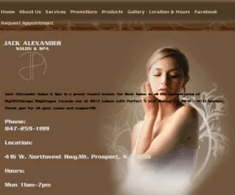 Jackalexandersalon.com(Jack Alexander Salon & Spa) Screenshot