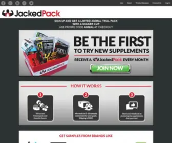 Jackedpack.com(Workout Supplement Samples for Bodybuilding and General Fitness) Screenshot