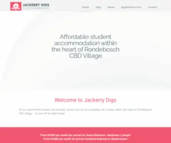 Jackerrydigs.co.za(Student Accommodation) Screenshot