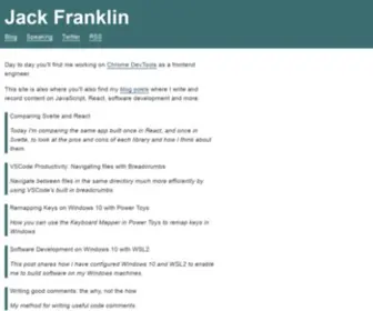 Jackfranklin.co.uk(Jack Franklin) Screenshot