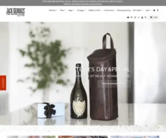 Jackgeorges.com(Jack Georges is a designer and maker of professional leather products) Screenshot