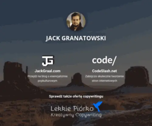 Jackgranatowski.com(Udaj się do krainy) Screenshot