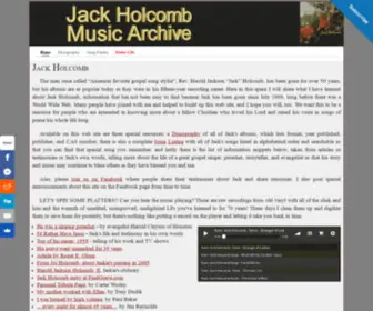 Jackholcomb.org(Jack Holcomb Music Archive) Screenshot