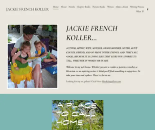 Jackiefrenchkoller.com(JACKIE FRENCH KOLLER) Screenshot