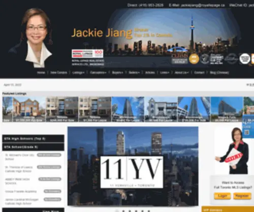 Jackiejiang.com(Jackie Jiang Toronto Realtor) Screenshot