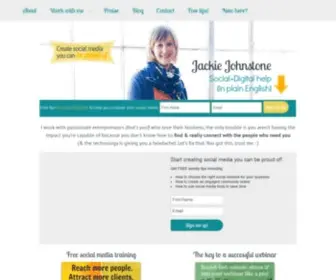 Jackiejohnstone.com(Helping you take control of your social & digital media) Screenshot