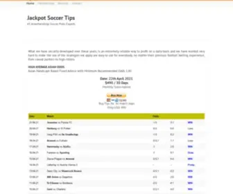 Jackpotsoccertips.com(#1 Asianhandicap Soccer Picks Experts) Screenshot