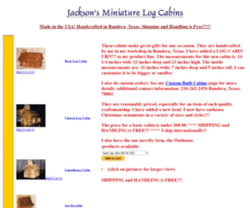 Jackslogcabin.com(Jackslogcabin) Screenshot