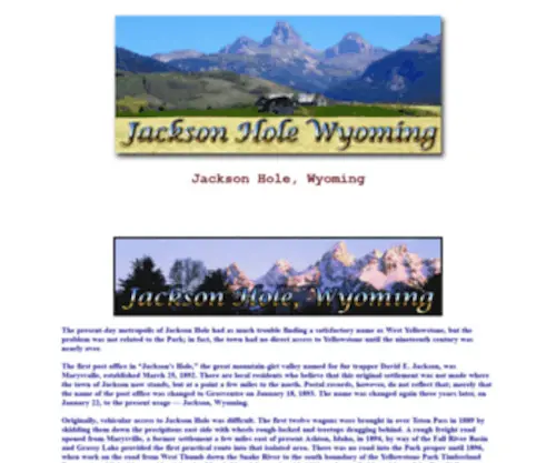 Jackson-Hole-Wyoming.net(Jackson Hole Wyoming by John William Uhler) Screenshot