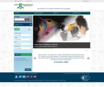 Jacksonimmuno.com(Specializing in Secondary Antibodies and Conjugates) Screenshot