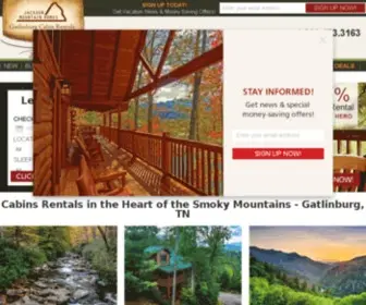 Jacksonmountainhomes.com(Gatlinburg & Pigeon Forge Cabin Rentals) Screenshot