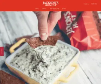 Jacksonshonest.com(Potato and tortilla chips cooked in organic coconut oil. Ingredients with purpose) Screenshot