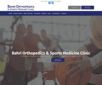 Jacksonvilleorthopaedicsurgeon.com(Bahri Orthopedics & Sports Medicine Clinic) Screenshot