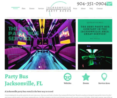 Jacksonvillepartybuses.com(Jacksonville Party Buses) Screenshot