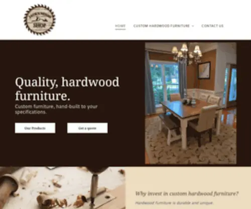 Jackswoodshop.com(Handmade Custom Hardwood Furniture) Screenshot