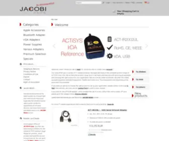 Jacobi-Shop.com(ACTiSYS IrDA Infrarot Drahtlose Kommunikation) Screenshot