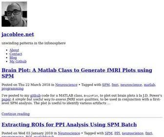 Jacoblee.net(Unwinding patterns in the infonosphere) Screenshot