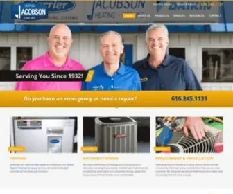 Jacobsonheating.com(Grand Rapids Heating & Air Conditioning) Screenshot