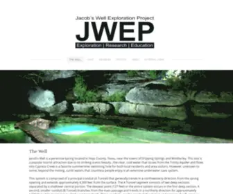 Jacobswellexplorationproject.org(Jacob's Well Exploration Project) Screenshot