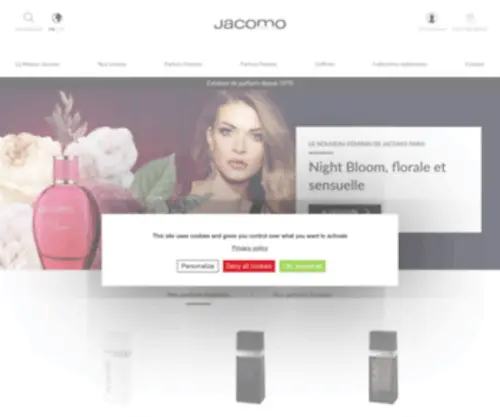 Jacomo.fr(Achat Coffret Parfum femme & vente Parfum pour Homme) Screenshot