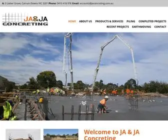 Jaconcreting.com.au(JA & JA Concreting Langwarrin) Screenshot