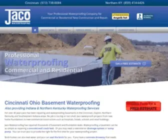 Jacowaterproofing.com(Cincinnati Ohio Basement Waterproofing) Screenshot