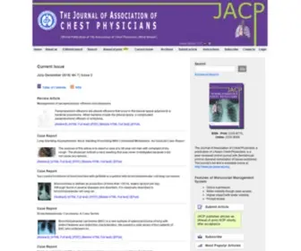 JacPjournal.org(The Journal of Association of Chest Physicians) Screenshot