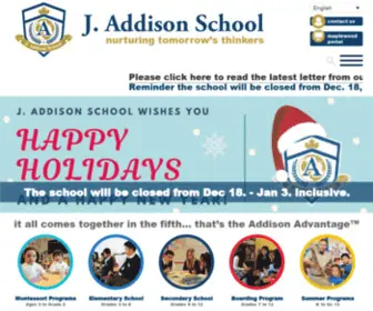 Jaddisonschool.com(Addison School) Screenshot