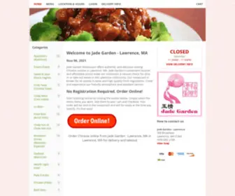 Jadegardenlawrence.com(Order Chinese online from Jade Garden) Screenshot