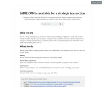 Jadie.com(A unique opportunity to secure for your brand) Screenshot