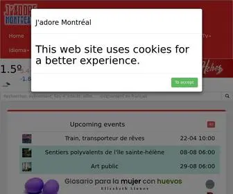 Jadore-Montreal.com(Événements à Montréal) Screenshot