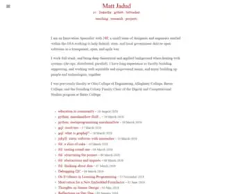Jadud.com(Matt Jadud) Screenshot