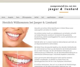 Jaeger-Lienhard.ch(Jaeger & Lienhard Zahnarzt Praxisgemeinschaft) Screenshot