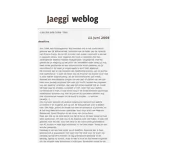 Jaeggi.nl(Jaeggi blogt) Screenshot