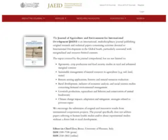 Jaeid.it(Journal of Agriculture and Environment for International Development (JAEID)) Screenshot