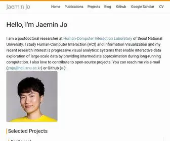 Jaeminjo.com(Jaemin Jo) Screenshot